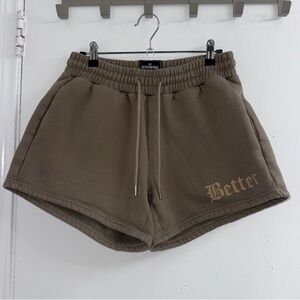 The Get Better Today Brand Better Fleece Sweat Shorts Size S ~ Brown
Pockets